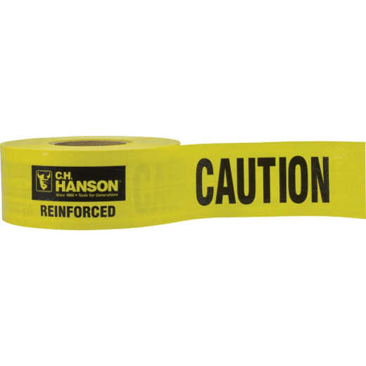 C.H. Hanson 3 In. x 500 Ft. 5 mil Reinforced Caution Tape
